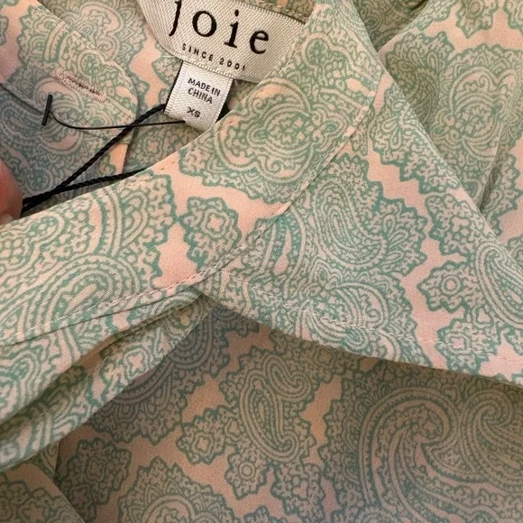 NWT $348! Authentic Joie 100% Silk Tiered Hayden Dress, SZ XS